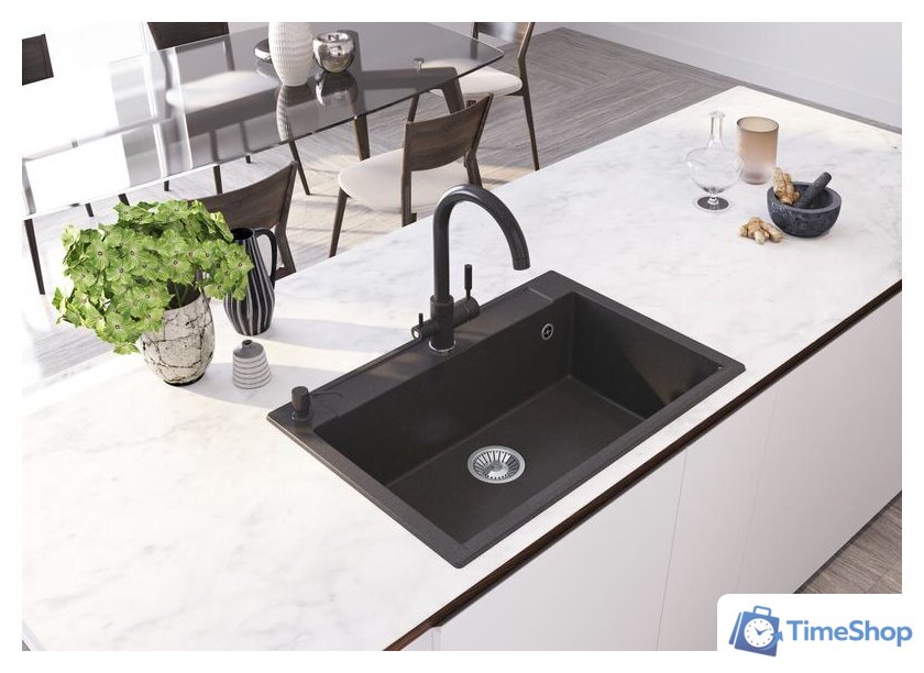 Кухонная мойка Polygran Argo-760 (белый хлопок 36) - Изображение №2 — Интернет-магазин Time-Shop