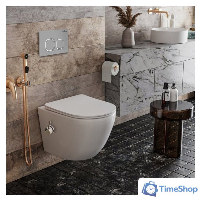 Унитаз подвесной Roxen Antares Bidet в комплекте с инсталляцией StounFix Dual Fresh 6 в 1 934445 (кнопка: белый глянец) - Изображение №12 — Интернет-магазин Time-Shop