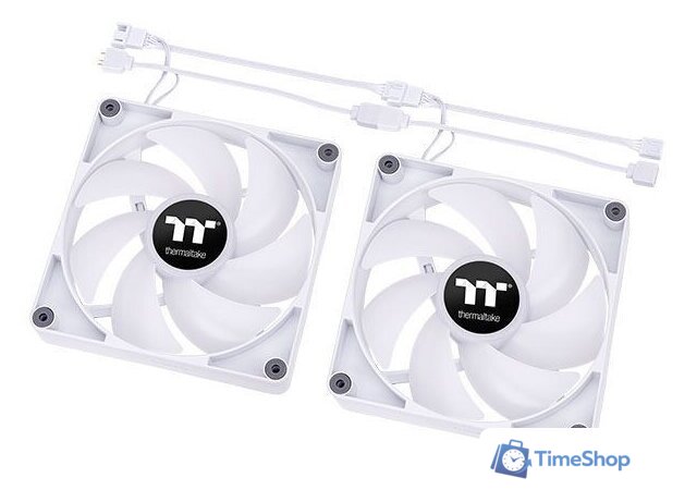 Комплект вентиляторов для корпуса Thermaltake CT140 ARGB White 2-Fan Pack CL-F154-PL14SW-A - Изображение №4 — Интернет-магазин Time-Shop