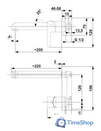 Смеситель Armatura Angelit 4729-810-40 - Изображение №2 — Интернет-магазин Time-Shop