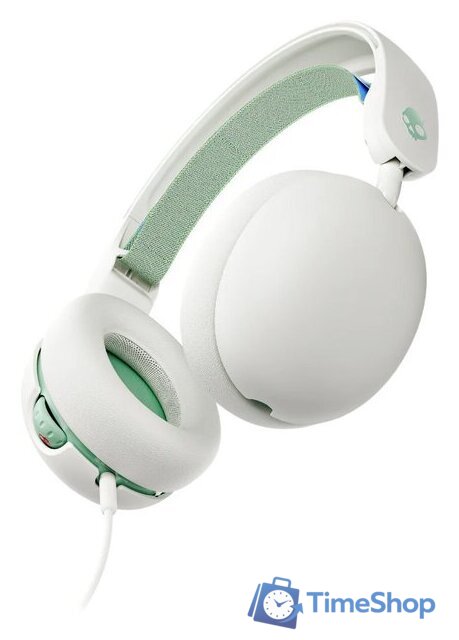 Наушники Skullcandy Grom Wired (бежевый/зеленый) - Изображение №1 — Интернет-магазин Time-Shop