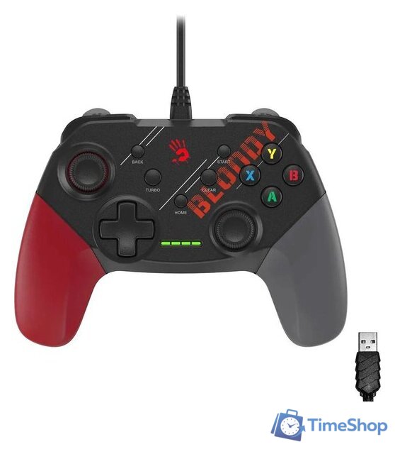 Геймпад A4Tech Bloody GP30 (черный/красный) - Изображение №1 — Интернет-магазин Time-Shop