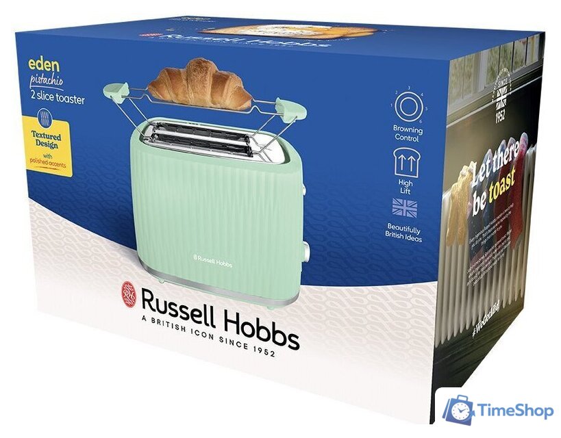 Тостер Russell Hobbs Eden 2 Slice Pistachio 27374-56 - Изображение №11 — Интернет-магазин Time-Shop