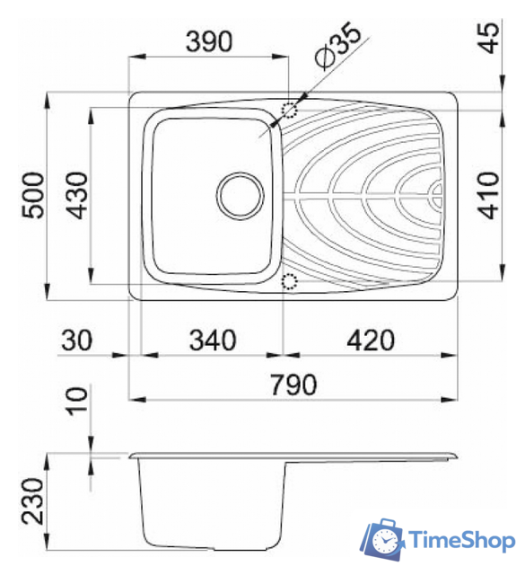 Кухонная мойка Elleci Master 300 G68 Bianco Titano - Изображение №2 — Интернет-магазин Time-Shop