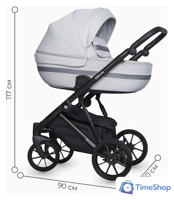 Универсальная коляска Riko Basic Delta (3 в 1, 01/grey fox) - Изображение №18 — Интернет-магазин Time-Shop