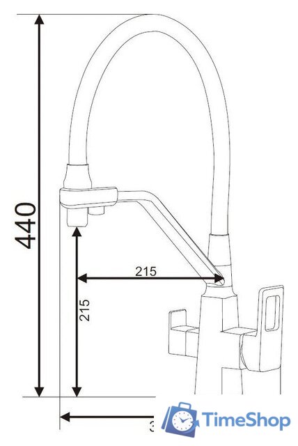 Смеситель Vieir V353525 - Изображение №2 — Интернет-магазин Time-Shop