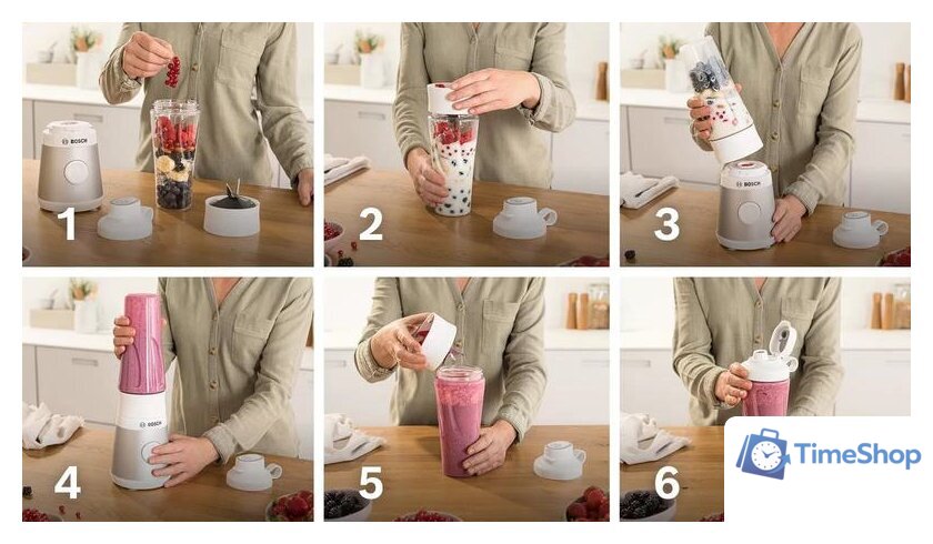 Стационарный блендер Bosch VitaPower Serie 2 MMB2111T - Изображение №7 — Интернет-магазин Time-Shop