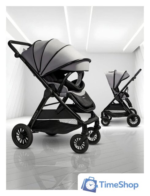 Коляска прогулочная «книга» Amarobaby Somnium AB25-10SOMNIUM/11 (серый) - Изображение №17 — Интернет-магазин Time-Shop