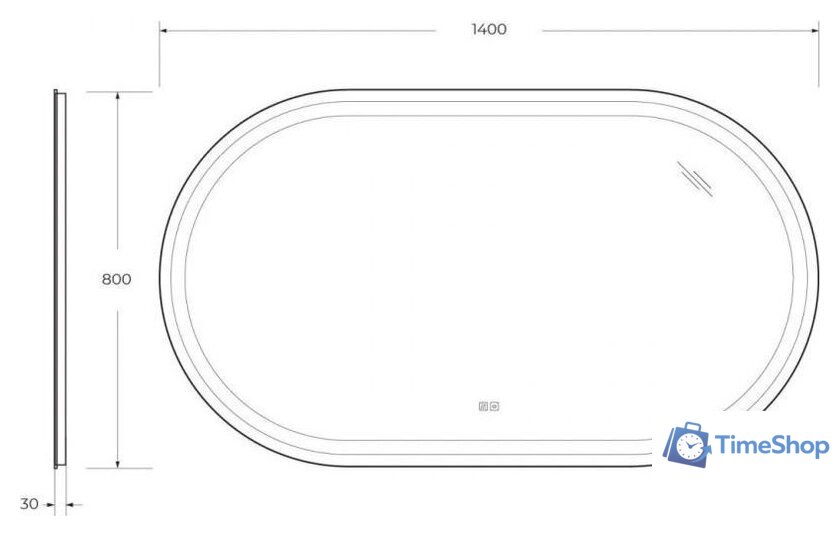  Cezares Зеркало CZR-SPC-GIUBILEO-1400-800-TCH-WARM - Изображение №5 — Интернет-магазин Time-Shop