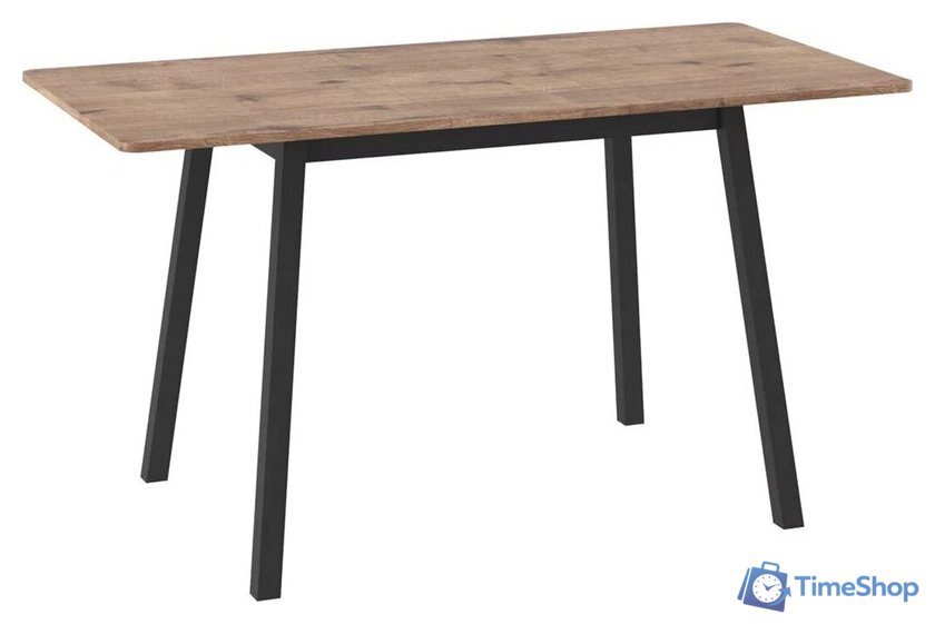 Кухонный стол Мамадома Tirk radial-110 раздвижной 110-142х70 (дуб веллингтон/черный) - Изображение №2 — Интернет-магазин Time-Shop