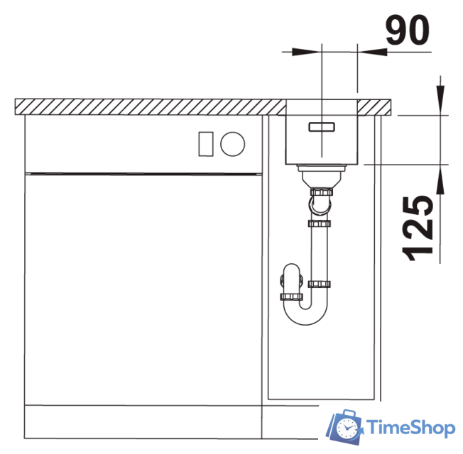 Кухонная мойка Blanco Solis 180-U 526113 (полированная) - Изображение №4 — Интернет-магазин Time-Shop