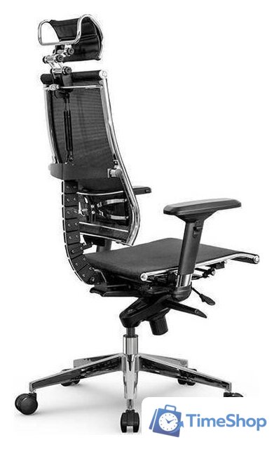 Офисное кресло Metta Yoga 4D Free YM93 (акриловая сетка YM93, черный) - Изображение №3 — Интернет-магазин Time-Shop