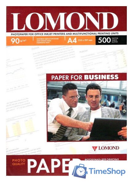 Фотобумага Lomond Матовая односторонняя A4 90 г/кв.м. 500 листов (0102131) - Изображение №1 — Интернет-магазин Time-Shop