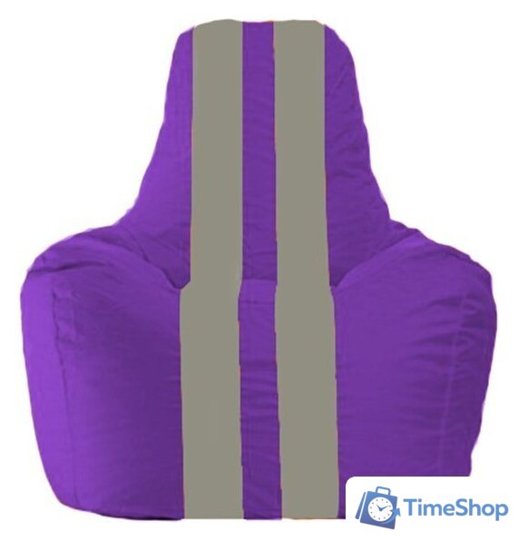 Кресло-мешок Flagman Спортинг С1.1-72 (фиолетовый/серый) - Изображение №1 — Интернет-магазин Time-Shop