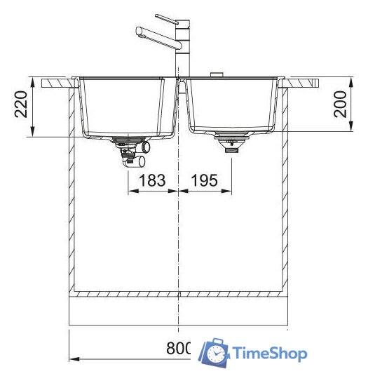 Кухонная мойка Franke Urban UBG 620-36-33 114.0687.310 (каменно-серый) - Изображение №3 — Интернет-магазин Time-Shop