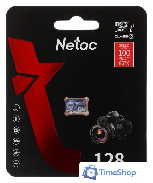 Карта памяти Netac microSDXC P500 Ultra 128GB - Изображение №1 — Интернет-магазин Time-Shop
