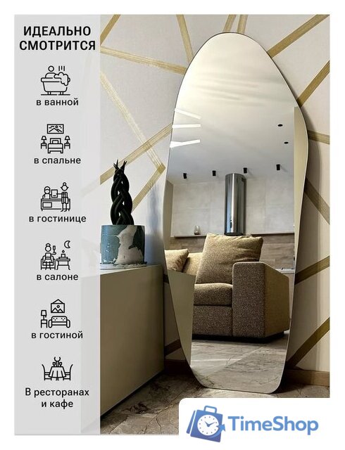 Зеркало EMZE 65x160см NF.65.160 - Изображение №2 — Интернет-магазин Time-Shop