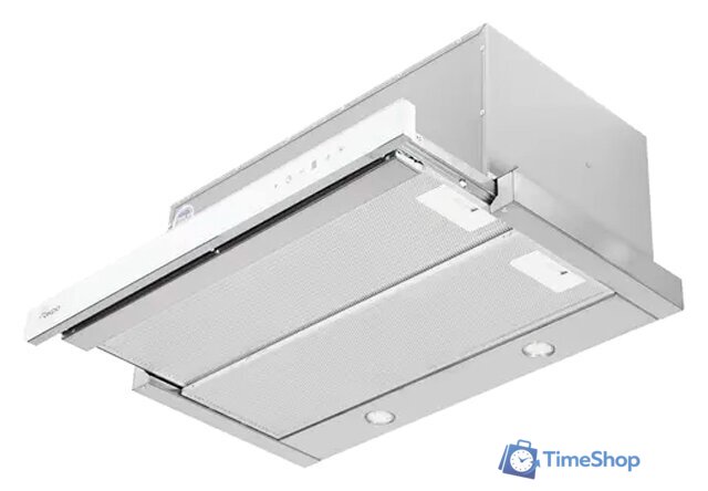 Кухонная вытяжка Akpo Light Touch Glass Twin II 60 WK-7 (белое стекло/нержавеющая сталь) - Изображение №1 — Интернет-магазин Time-Shop