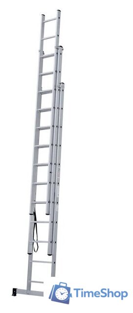 Лестница-стремянка Новая высота NV 123 алюминиевая трёхсекционная 3x11 ступеней - Изображение №3 — Интернет-магазин Time-Shop