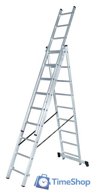 Лестница-стремянка Новая высота NV 123 алюминиевая трёхсекционная 3x11 ступеней - Изображение №2 — Интернет-магазин Time-Shop
