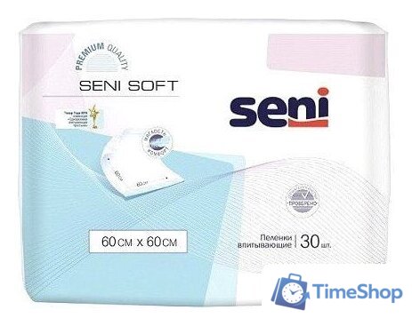 Пеленки Seni Soft 60х60 см (30 шт) - Изображение №1 — Интернет-магазин Time-Shop
