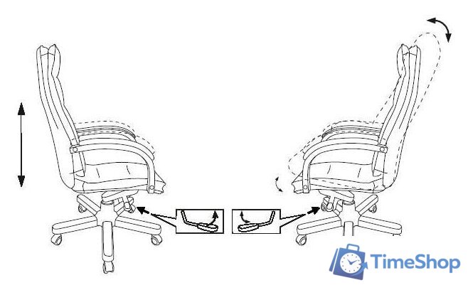 Офисное кресло Бюрократ T-9927WALNUT (слоновая кость) - Изображение №6 — Интернет-магазин Time-Shop
