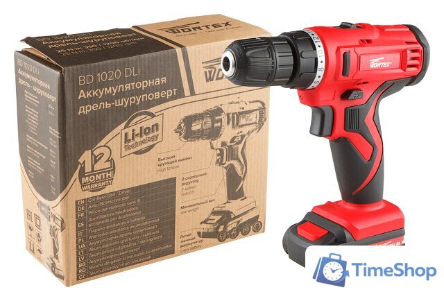 Дрель-шуруповерт Wortex BD 1020 DLi BD1020DLi0006 (с 1-им АКБ) - Изображение №1 — Интернет-магазин Time-Shop