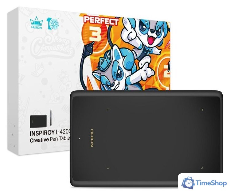 Графический планшет Huion Inspiroy H420X (черный) - Изображение №6 — Интернет-магазин Time-Shop