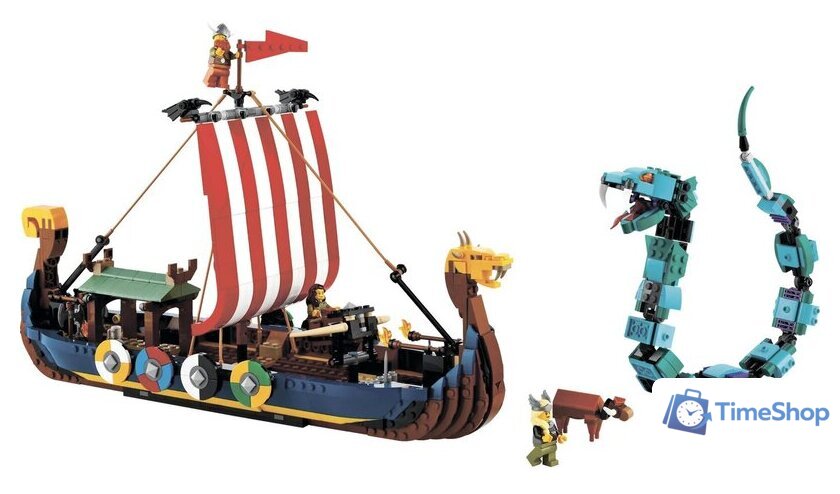 Конструктор LEGO Creator 31132 Корабль викингов и Змей Мидгарда - Изображение №6 — Интернет-магазин Time-Shop