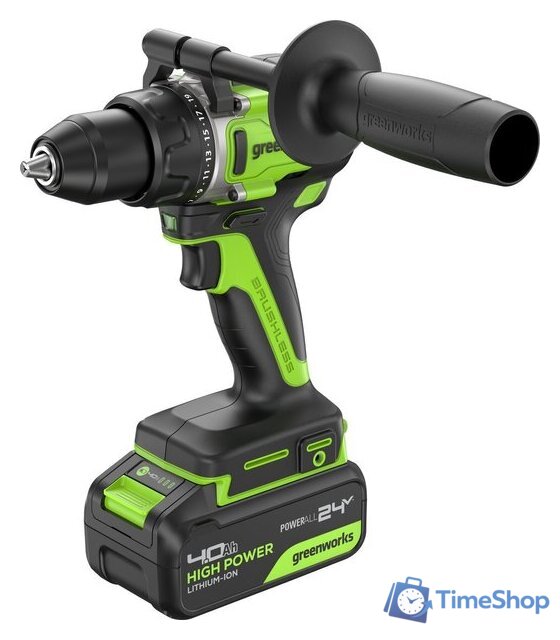 Дрель-шуруповерт Greenworks GD24DD90 3707507CUB (с 1-им АКБ) - Изображение №1 — Интернет-магазин Time-Shop