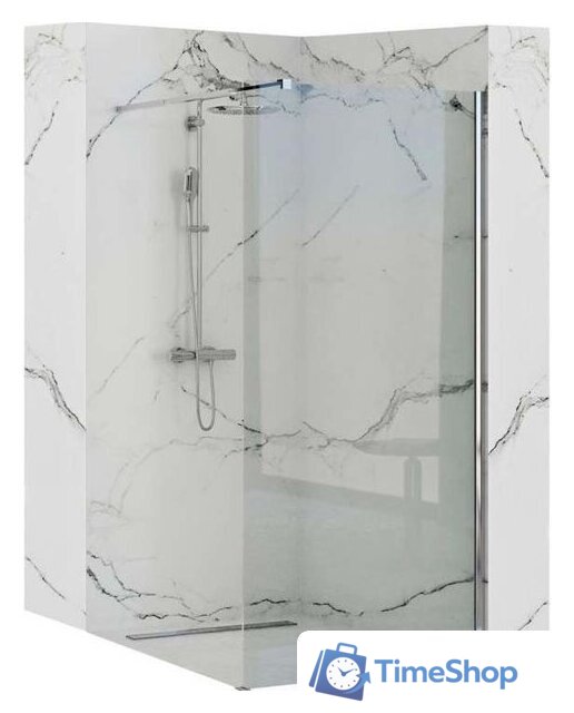 Душевая стенка Rea Aero N 70 (хром/прозрачное стекло) - Изображение №1 — Интернет-магазин Time-Shop