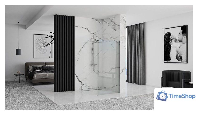 Душевая стенка Rea Aero N 70 (хром/прозрачное стекло) - Изображение №3 — Интернет-магазин Time-Shop