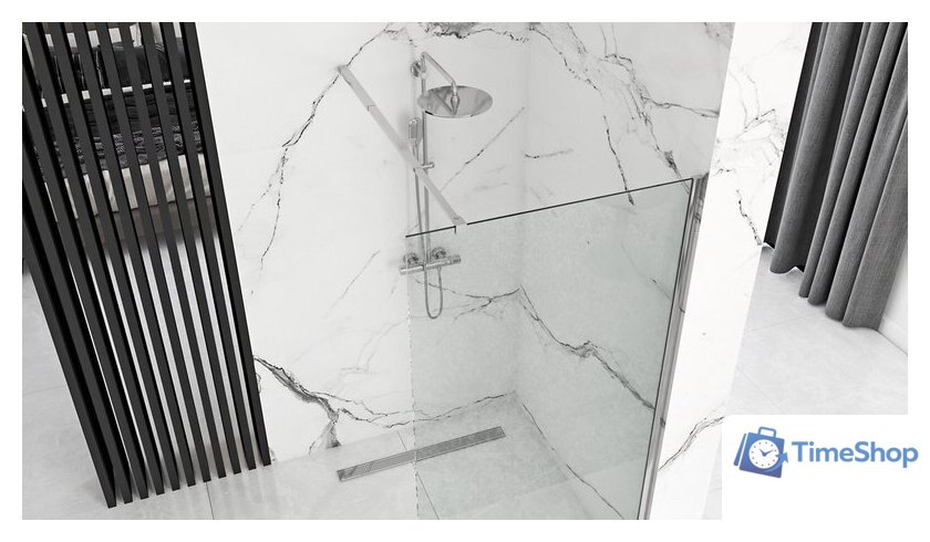 Душевая стенка Rea Aero N 70 (хром/прозрачное стекло) - Изображение №5 — Интернет-магазин Time-Shop