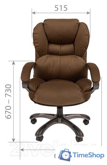 Офисное кресло CHAIRMAN Home 434 (ткань, Т-84 черный) - Изображение №6 — Интернет-магазин Time-Shop