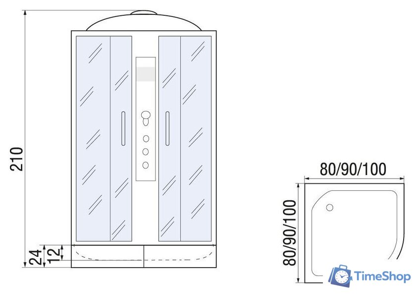 Душевая кабина River Dunay 80/24 MT - Изображение №18 — Интернет-магазин Time-Shop
