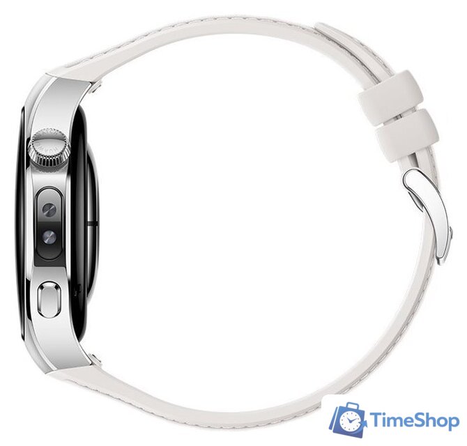 Умные часы Huawei Watch 5 42 мм (серебристый, с белым силиконовым ремешком, международная версия) - Изображение №4 — Интернет-магазин Time-Shop