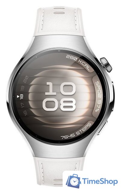 Умные часы Huawei Watch 5 42 мм (серебристый, с белым силиконовым ремешком, международная версия) - Изображение №3 — Интернет-магазин Time-Shop