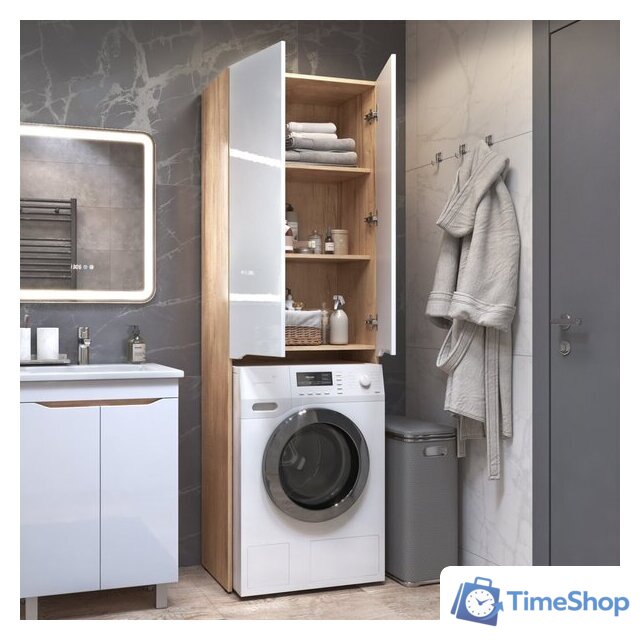  Vigo Шкаф комбинированный Grani 640 под стиральную машину (дуб золотой) - Изображение №3 — Интернет-магазин Time-Shop