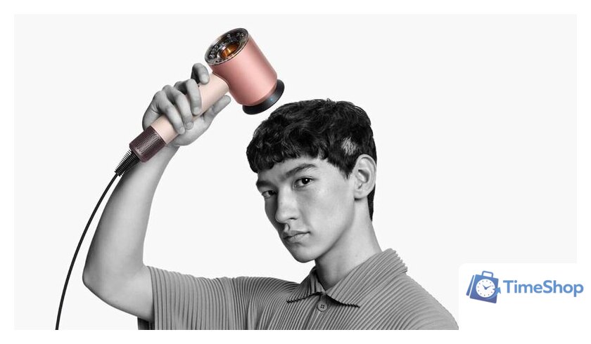 Фен Dyson HD16 Supersonic Nural Straight+Wavy (евровилка, керамический абрикосовый/топаз) - Изображение №4 — Интернет-магазин Time-Shop