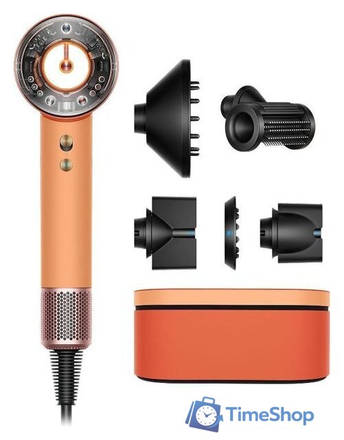 Фен Dyson HD16 Supersonic Nural Straight+Wavy (евровилка, керамический абрикосовый/топаз) - Изображение №1 — Интернет-магазин Time-Shop