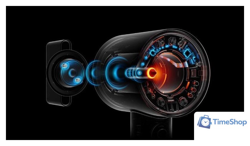 Фен Dyson HD16 Supersonic Nural Straight+Wavy (евровилка, керамический абрикосовый/топаз) - Изображение №6 — Интернет-магазин Time-Shop