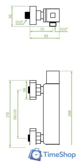 Смеситель Laveo Kvadrato BLQ 04TD - Изображение №2 — Интернет-магазин Time-Shop