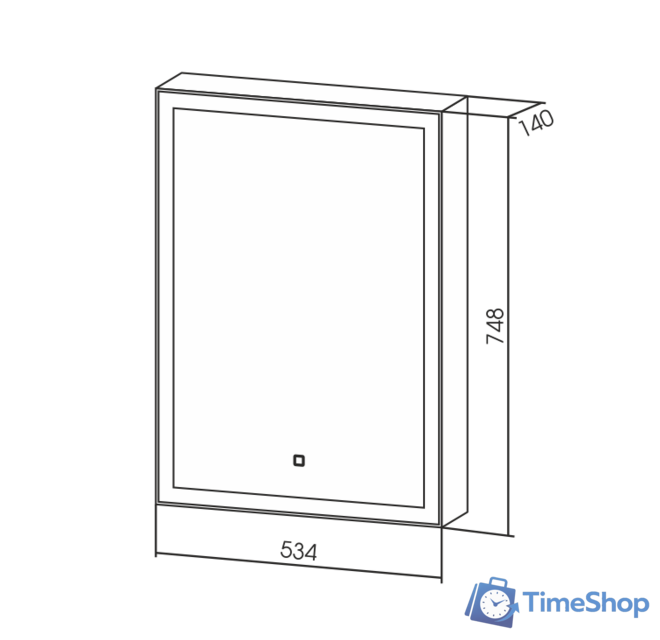  Silver Mirrors Шкаф с зеркалом Киотo 53.5х75 LED-00002357 - Изображение №8 — Интернет-магазин Time-Shop