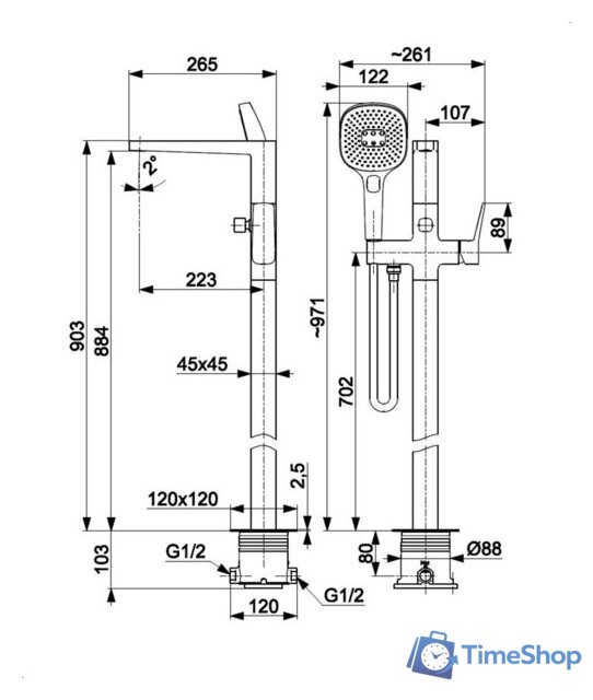 Смеситель KFA Malaga 452551000 - Изображение №2 — Интернет-магазин Time-Shop