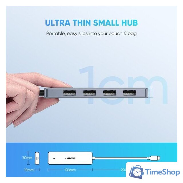USB-хаб Ugreen CM219 70336 - Изображение №5 — Интернет-магазин Time-Shop