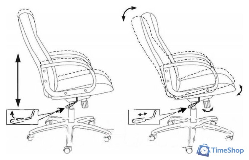 Офисное кресло Бюрократ T-898AXSN (слоновая кость Or-10) - Изображение №6 — Интернет-магазин Time-Shop