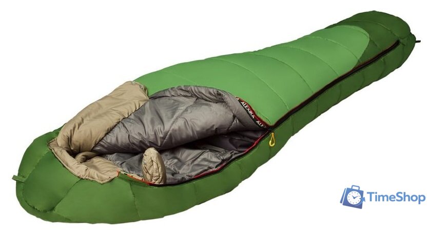 Спальный мешок AlexikA Mountain Wide (правая молния, зеленый) - Изображение №2 — Интернет-магазин Time-Shop