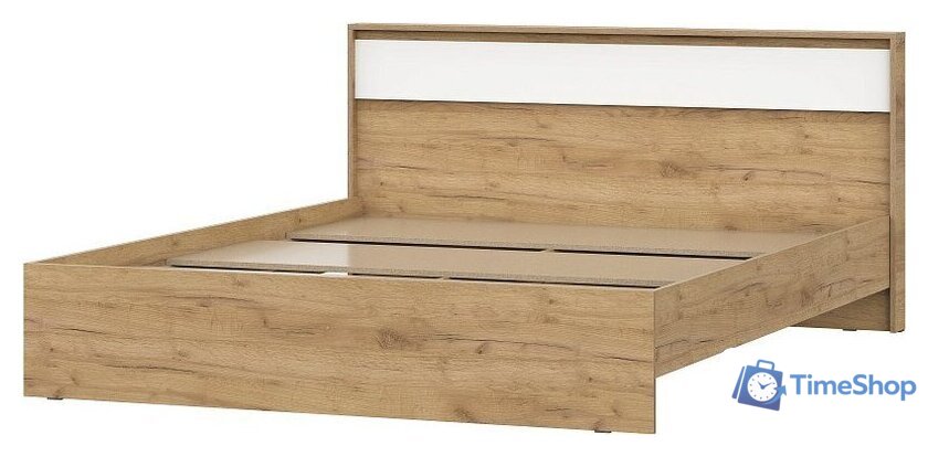 Кровать Mio Tesoro Некст 1 160x200 (дуб золотой/белый) - Изображение №1 — Интернет-магазин Time-Shop