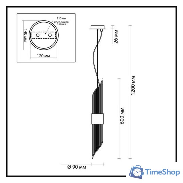 Подвесная люстра Odeon Light Flambi 4847/2 - Изображение №2 — Интернет-магазин Time-Shop