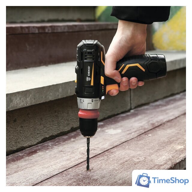 Ударная дрель-шуруповерт Deko GCD12DU3 SET4 063-4038 (с 2-мя АКБ, кейс, набор оснастки) - Изображение №10 — Интернет-магазин Time-Shop